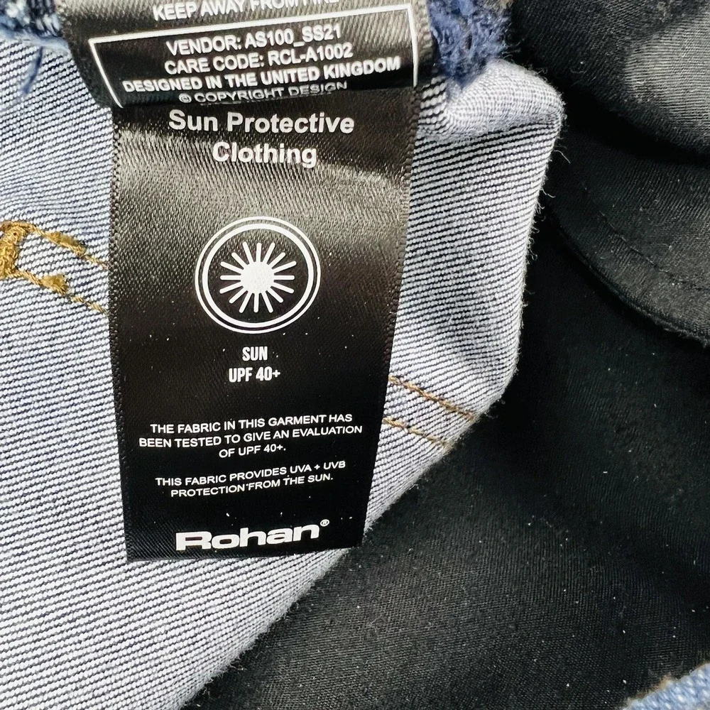 Rohan Dark Blue Cotton Polyester UV Protection 40+ 6 Pocket Jeans‎ Mens Size 38R